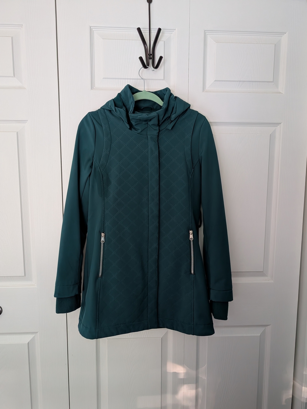 Ricki's Emerald Quilted Belted Trench Coat - Picture 2 of 7